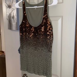 Express sequin tank top